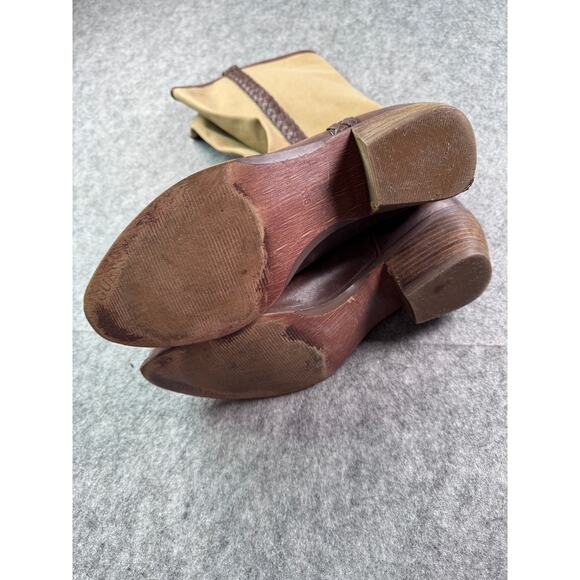 Guess Women's 9.5 Tan/Brown Canvas Leather Boots - Picture 6 of 9